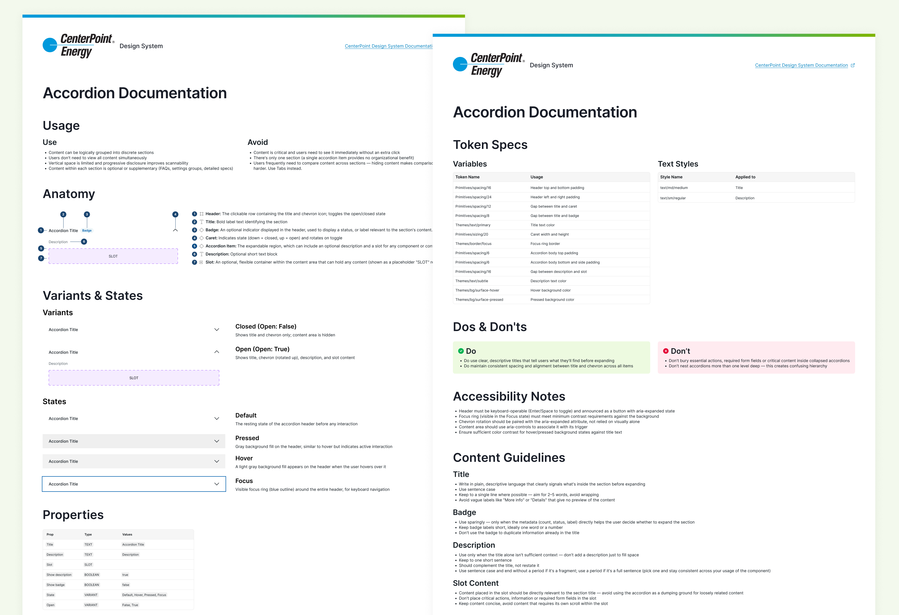 Accordion Documentation